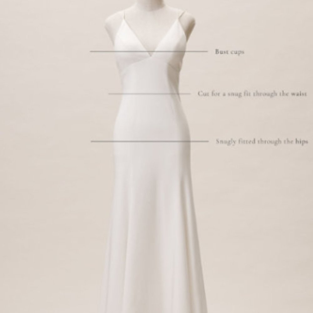 BHLDN Jenny Yoo Estelle Wedding Gown Size 0 NEW - Picture 7 of 7